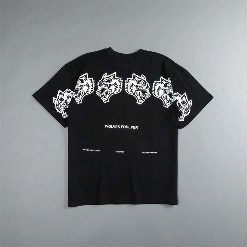 DARC SPORT Wolves Print Summer 100% Cotton