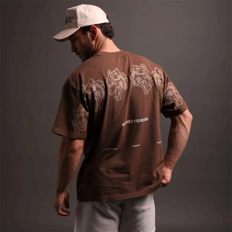 DARC SPORT Wolves Print Summer 100% Cotton