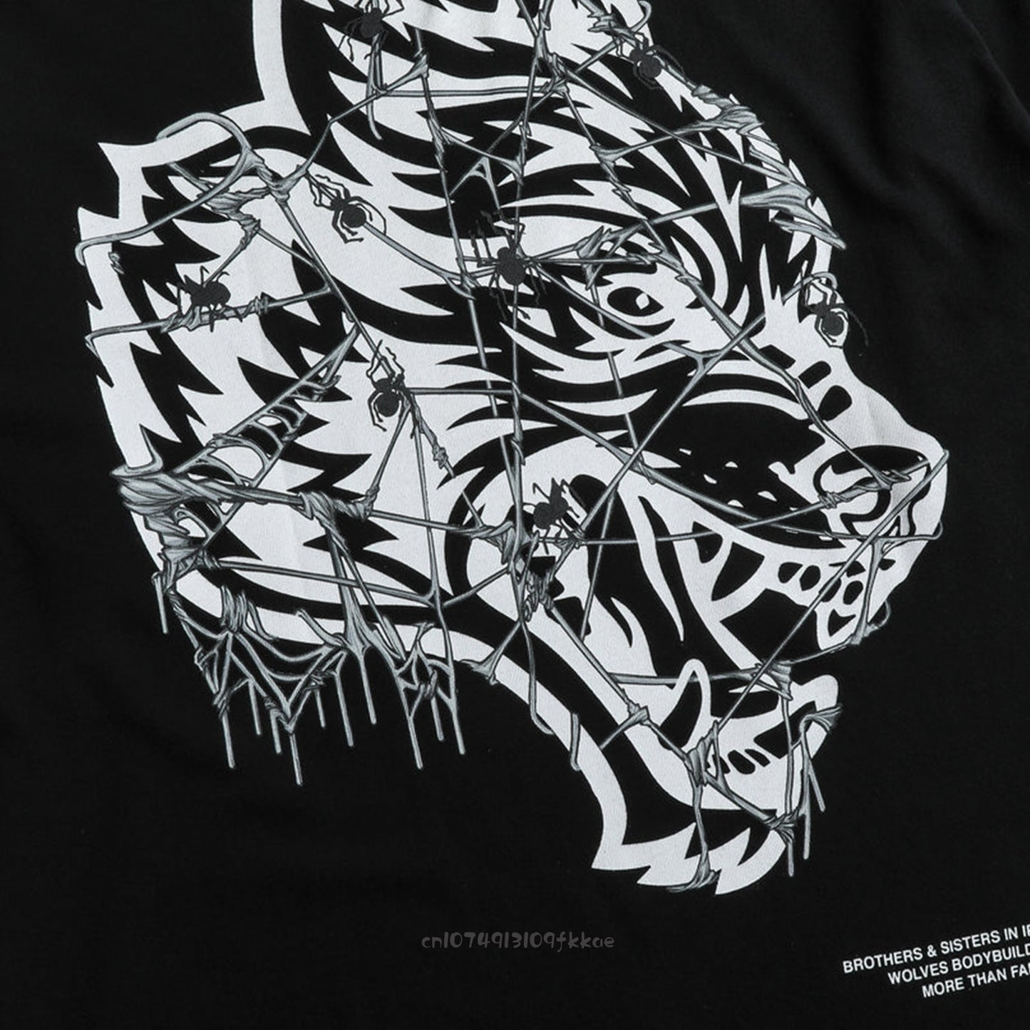 Darc Sport T Shirts Summer Short Sleeve Wolves Graphic Back Print