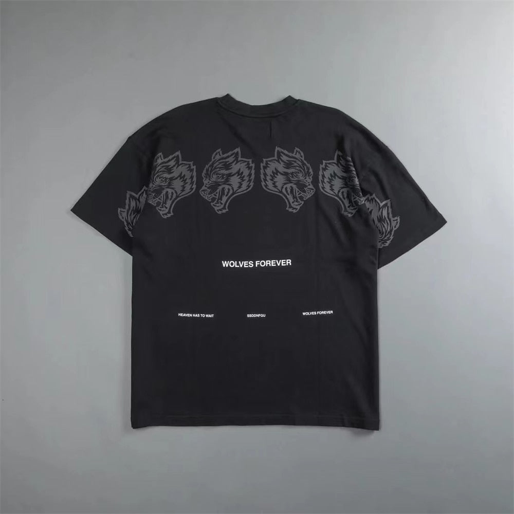 DARC SPORT Wolves Print Summer 100% Cotton